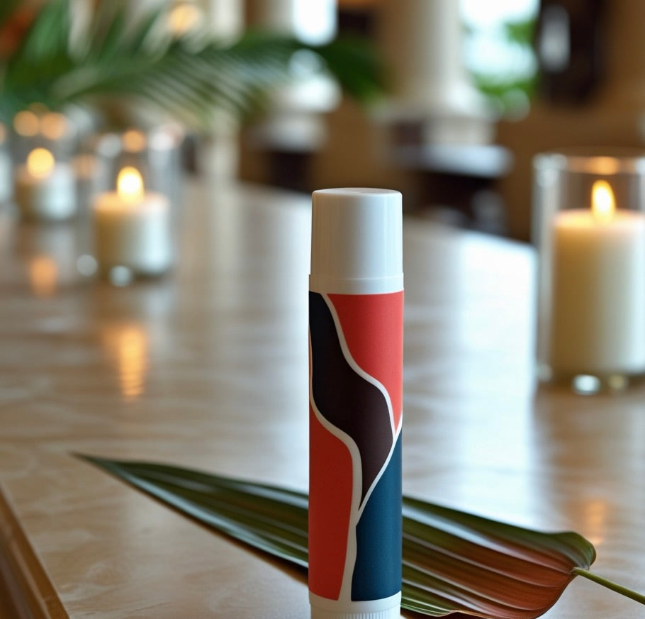 Hospitality: Biodegradable PLASTIC FREE Plant Fiber Lip Balm Tube. Available In White, Black Or Custom