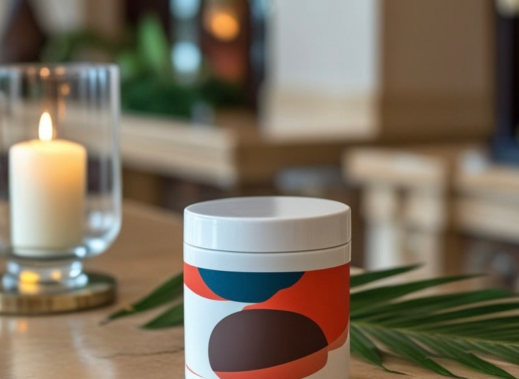 Hospitality: Biodegradable PLASTIC FREE Plant Fiber Large Jar. Available In White, Black Or Custom