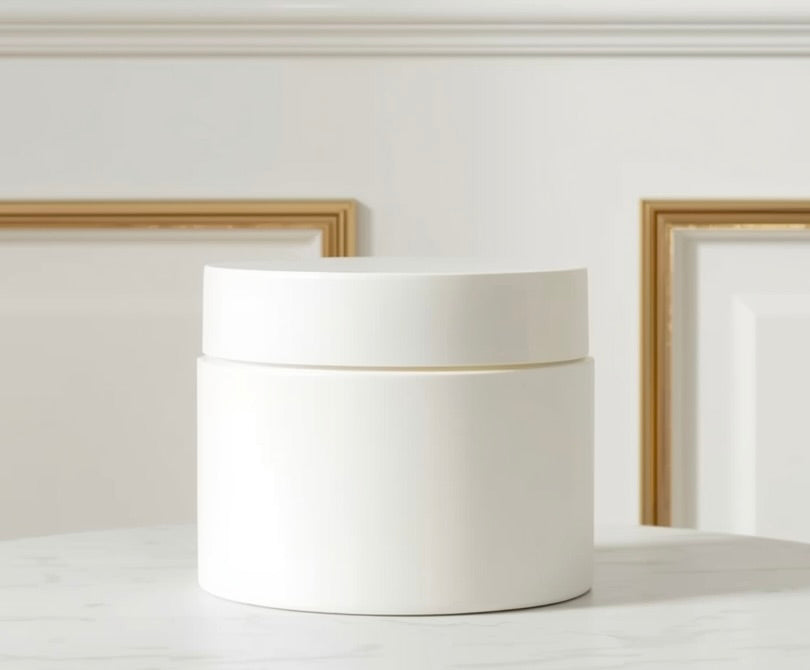 Sample: Biodegradable PLASTIC FREE Plant Fiber Jar - 100ml X-Large. Available In White.