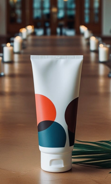 Hospitality: Biodegradable PLASTIC FREE Plant Fiber Lotion Tube. Available In White, Black Or Custom