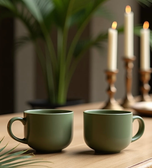 Hospitality: Biodegradable PLASTIC FREE Green Tea/Plant Fiber Tea Cup. Available In Tea Green, White, Black Or Custom