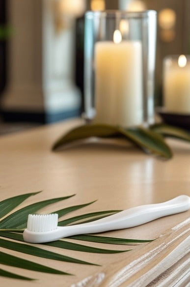 Hospitality: Biodegradable PLASTIC FREE Plant Fiber Toothbrush. Available In White, Black Or Custom: Arriving June 7!