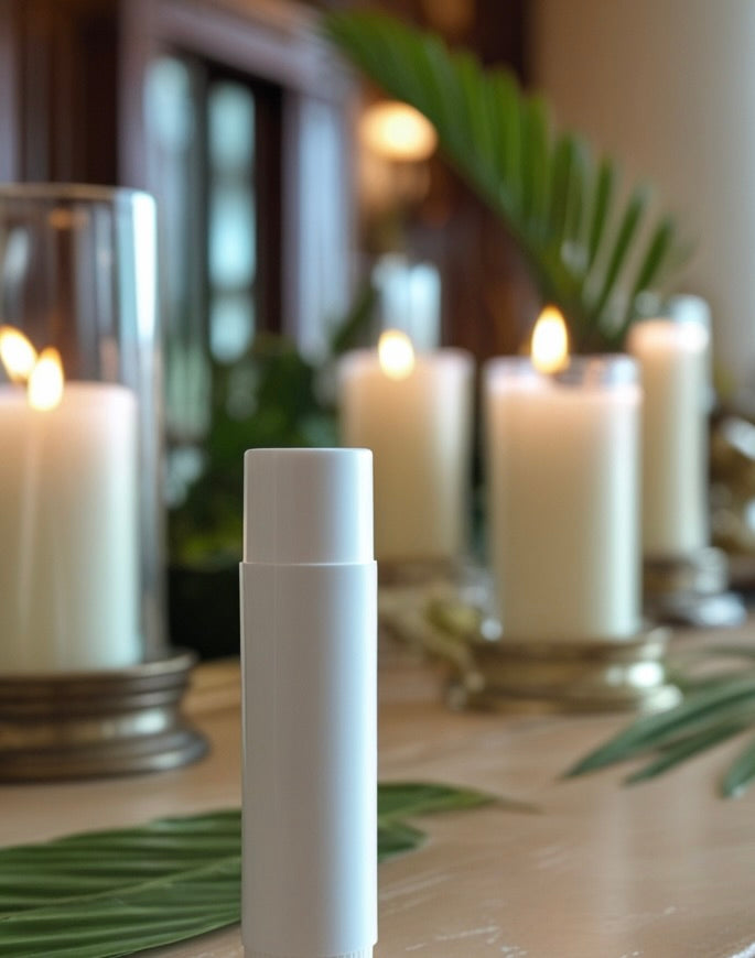 Hospitality: Biodegradable PLASTIC FREE Plant Fiber Lip Balm Tube. Available In White, Black Or Custom