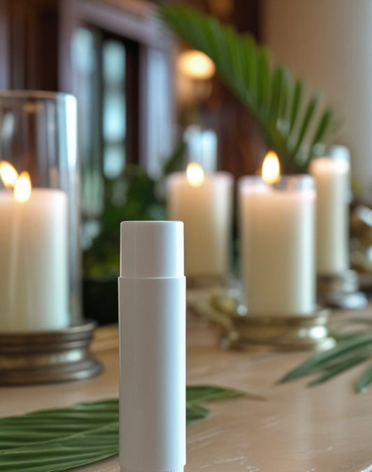Hospitality: Biodegradable PLASTIC FREE Plant Fiber Lip Balm Tube. Available In White, Black Or Custom
