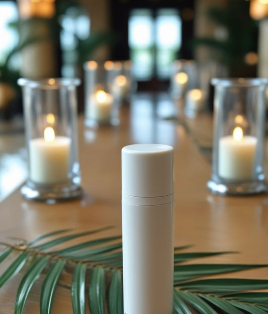 Hospitality: Biodegradable PLASTIC FREE Plant Fiber "Chubby" Stick Tube. Available In White, Black Or Custom