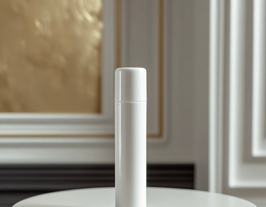Sample: Biodegradable Lip Balm Tube. Samples Available In White.