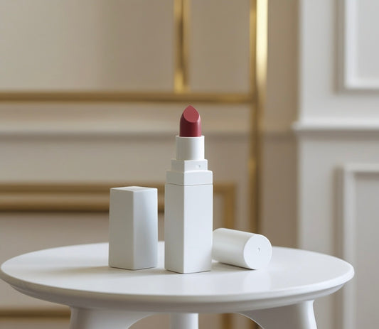 Biodegradable PLASTIC FREE Plant Fiber Lipstick Tube. Available In White, Black Or Custom
